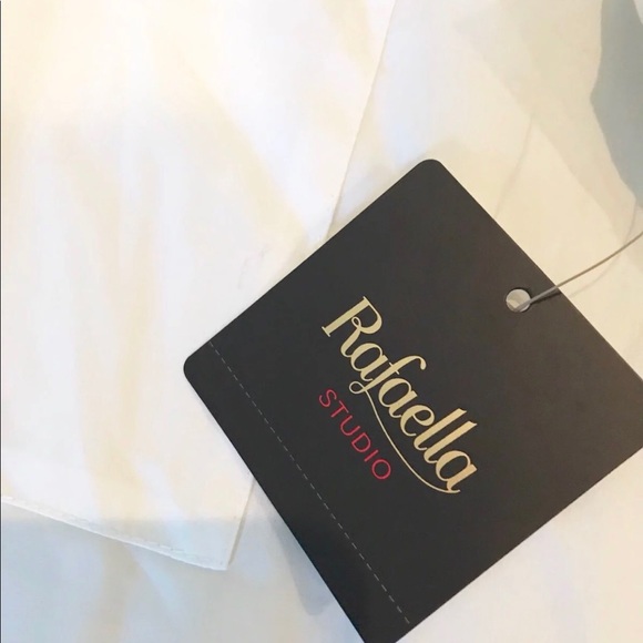 Rafaella Studio White Button-Down Blouse - Picture 3 of 4